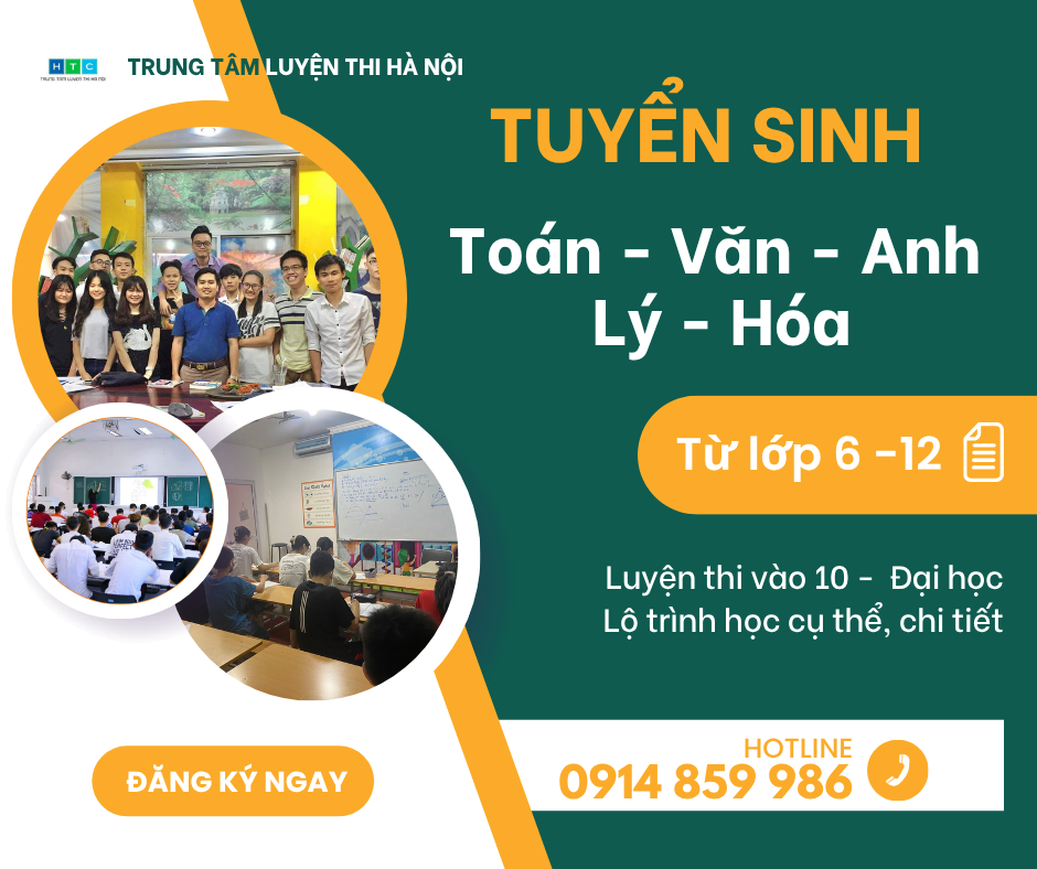 Thông báo tuyển sinh tại Trung tâm Luyện thi Hà Nội