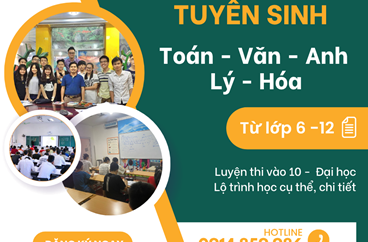 Thông báo tuyển sinh tại Trung tâm Luyện thi Hà Nội